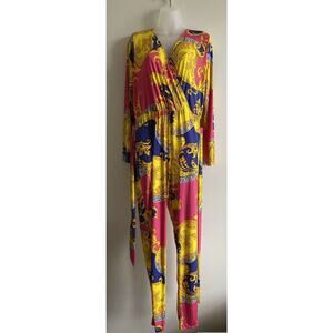The Curve Jumpsuit Women 2x Multicolored Long Sleeve Skinny Legged No Pockets